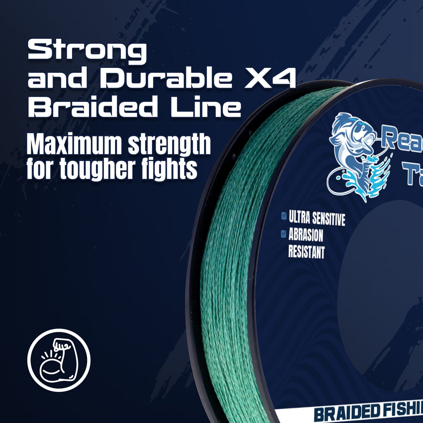 Reaction Tackle BRAIDED IN THE USA Fishing Line- 4X- NEW Reaction Tackle