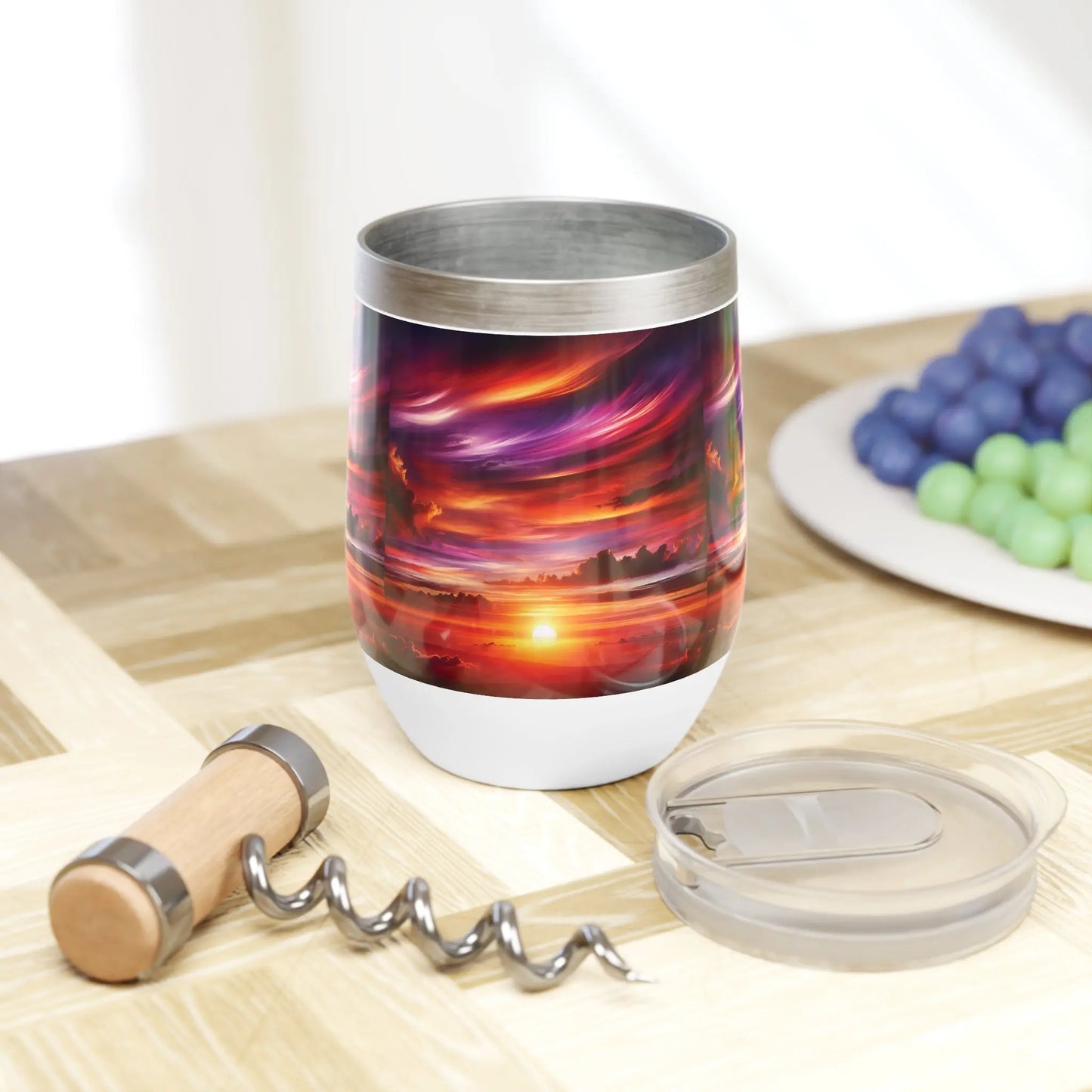 Chill Sunset Wine Tumbler Printify