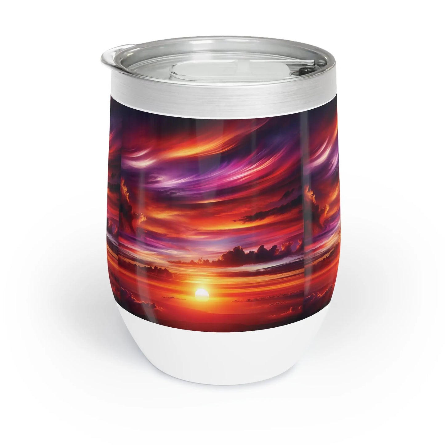 Chill Sunset Wine Tumbler Printify