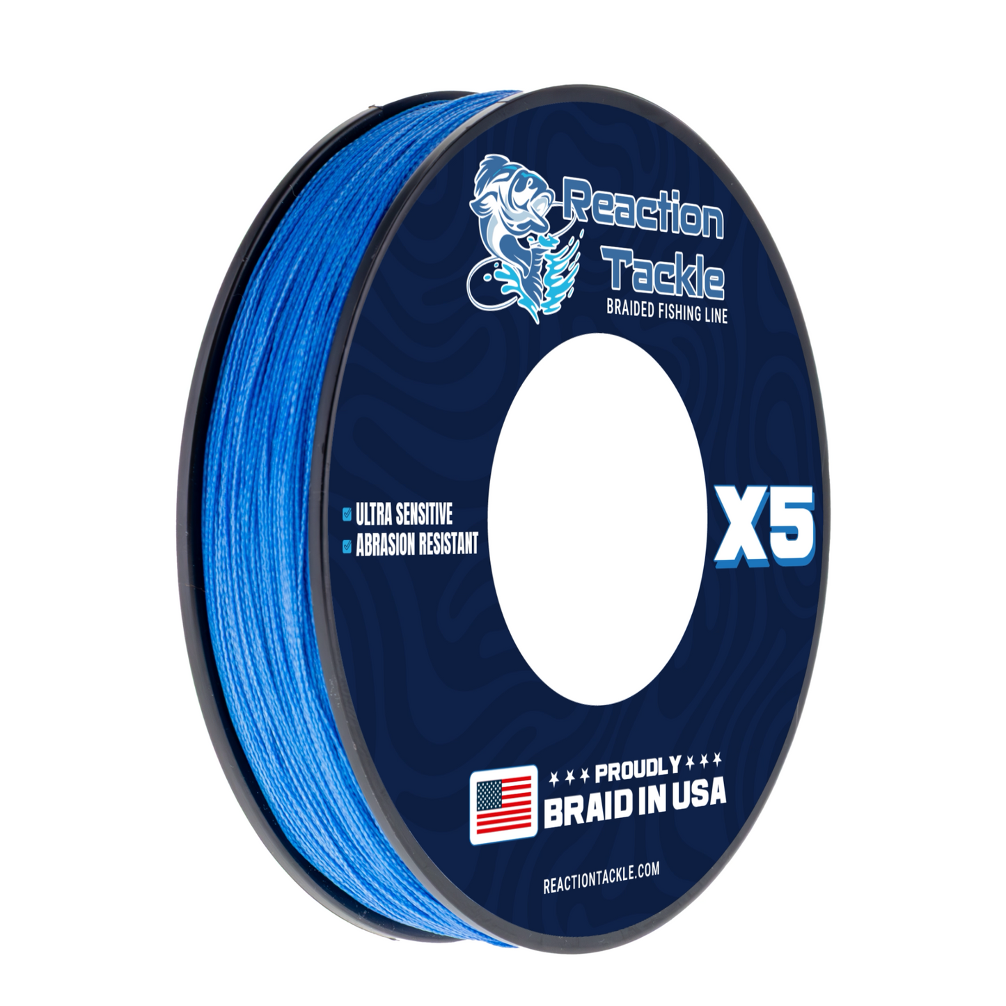 Reaction Tackle BRAIDED IN THE USA Fishing Line- 5X- NEW Reaction Tackle