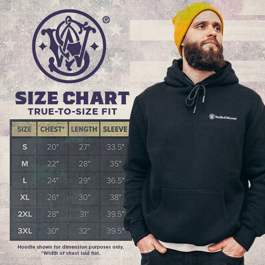 Smith & Wesson® Meatball & Arm Sleeve Logo in Electric Green Pullover Hoodie in Black