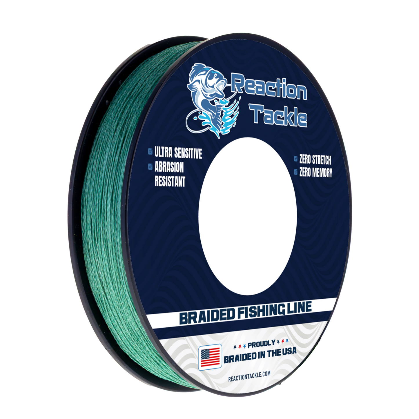 Reaction Tackle BRAIDED IN THE USA Fishing Line- 4X- NEW Reaction Tackle