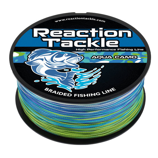 Reaction Tackle Braided Fishing Line - Aqua Camo Reaction Tackle