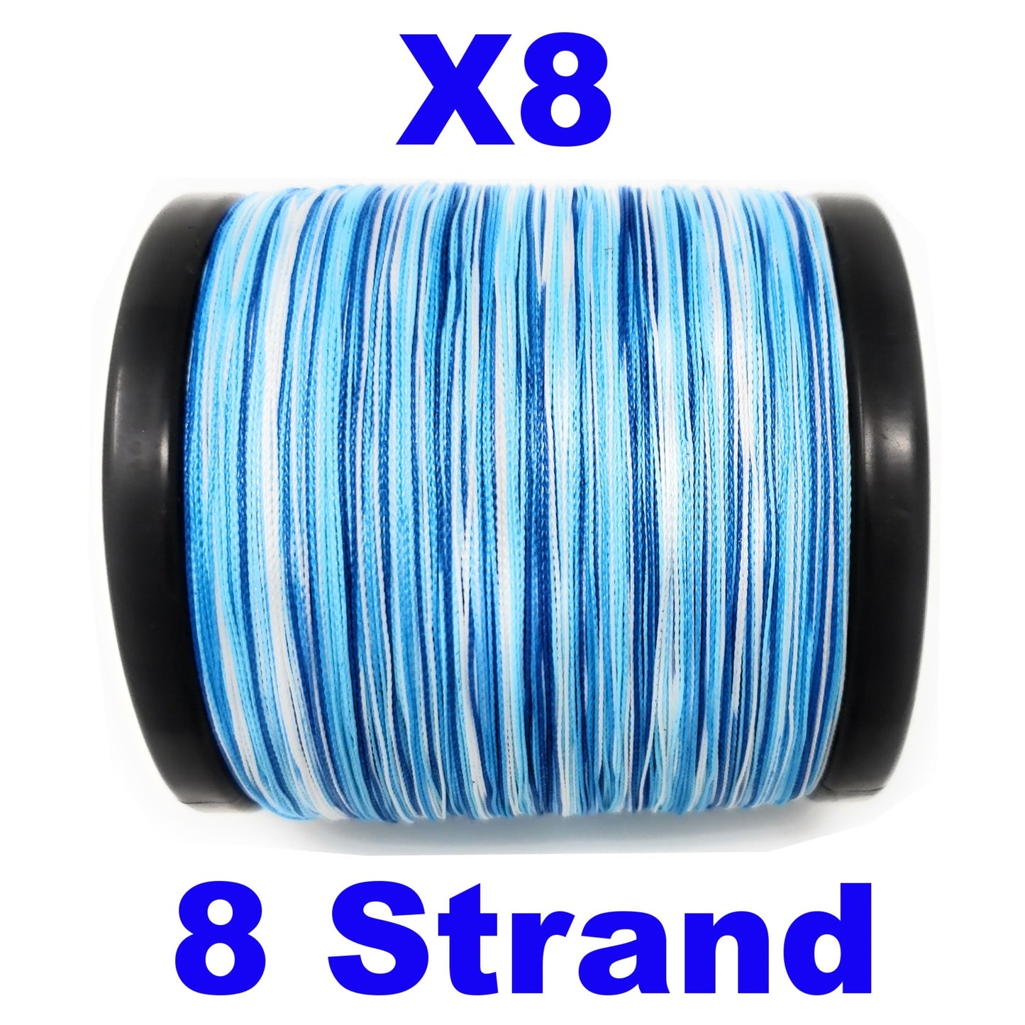 Reaction Tackle X8 Braided Fishing Line - Blue Camo 8 Strand Reaction Tackle