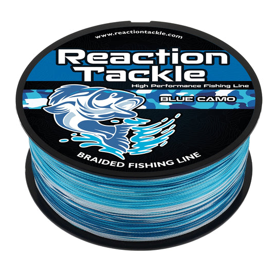 Reaction Tackle Braided Fishing Line - Blue Camo Reaction Tackle