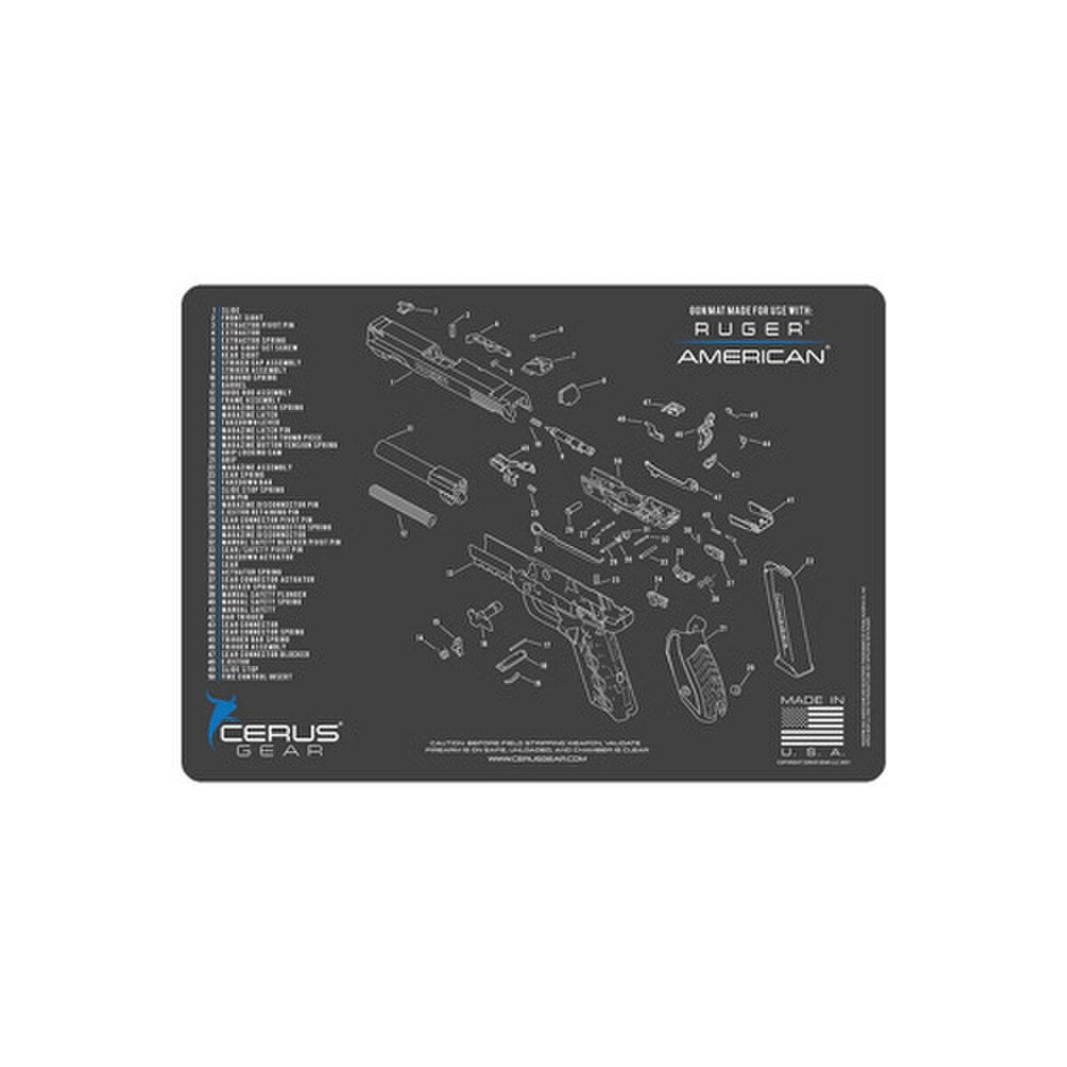 Ruger American Handgun Schematic – Grey | Cerus Gear