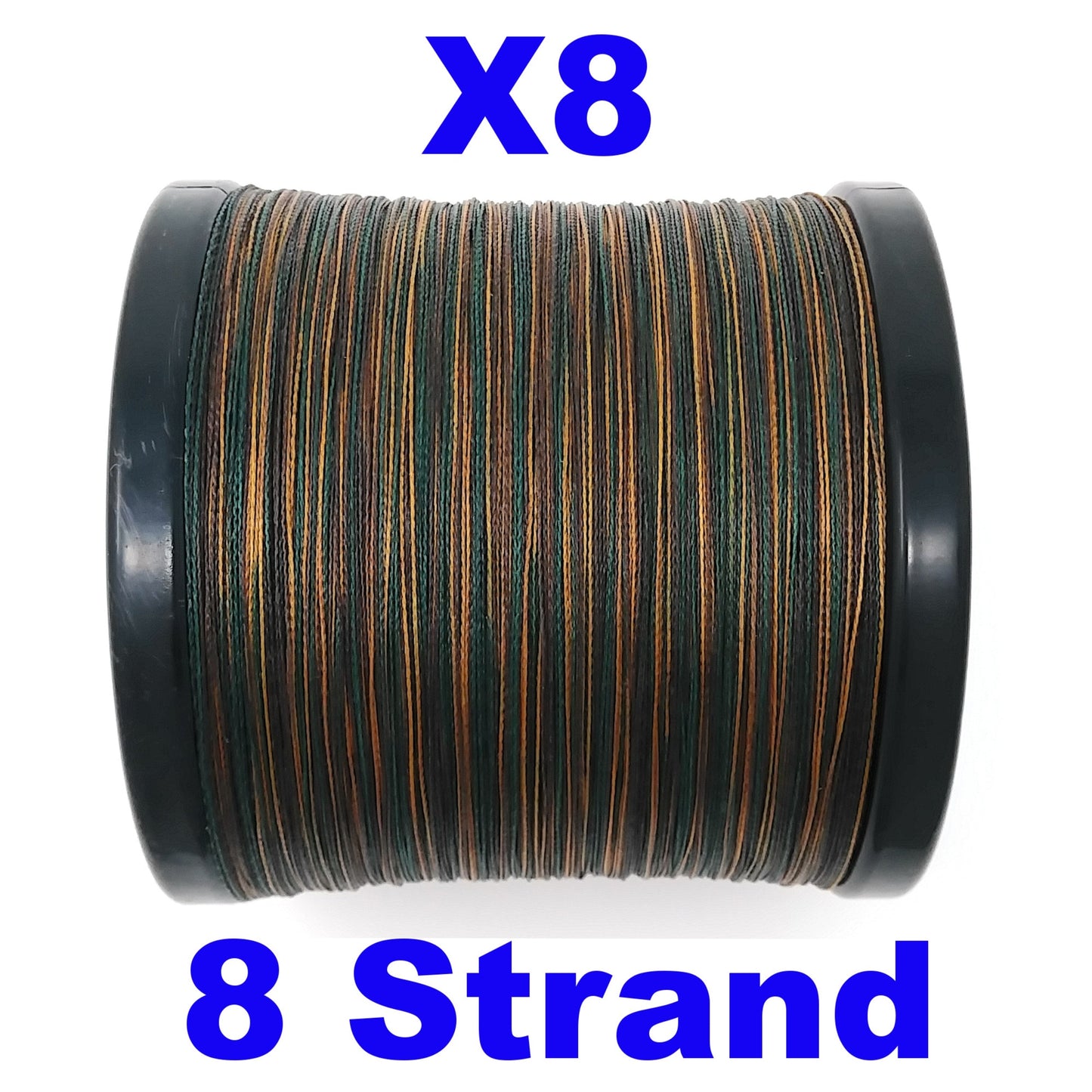 Reaction Tackle X8 Braided Fishing Line - Green Camo 8 Strand Reaction Tackle