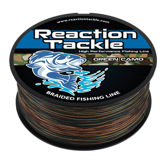 Reaction Tackle Braided Fishing Line - Green Camo Reaction Tackle