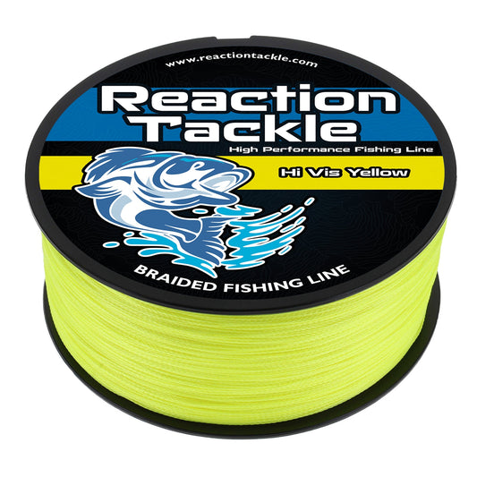 Reaction Tackle Braided Fishing Line - Hi-Vis Yellow Reaction Tackle