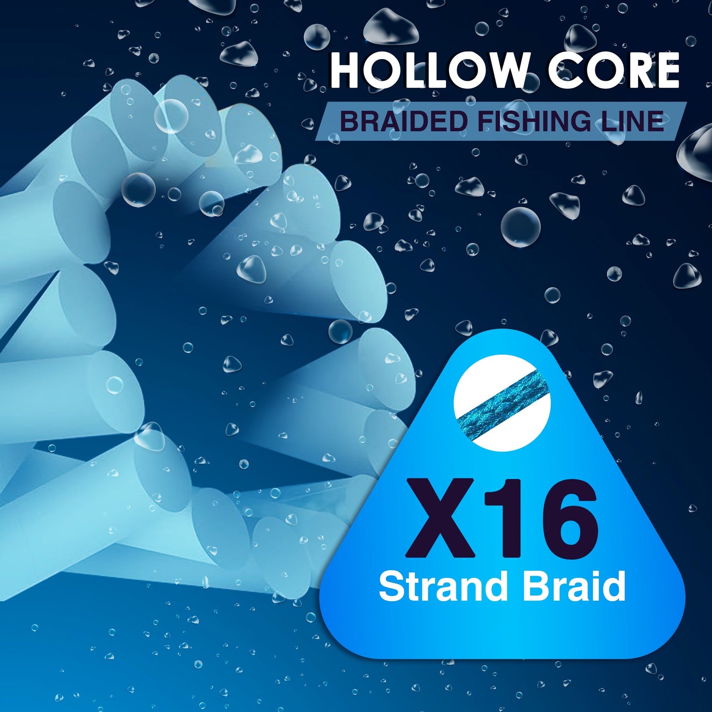 Reaction Tackle Hollow Core - 16 Strand Braided Fishing Line Reaction Tackle