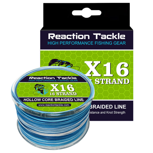 Reaction Tackle Hollow Core - 16 Strand Braided Fishing Line Reaction Tackle