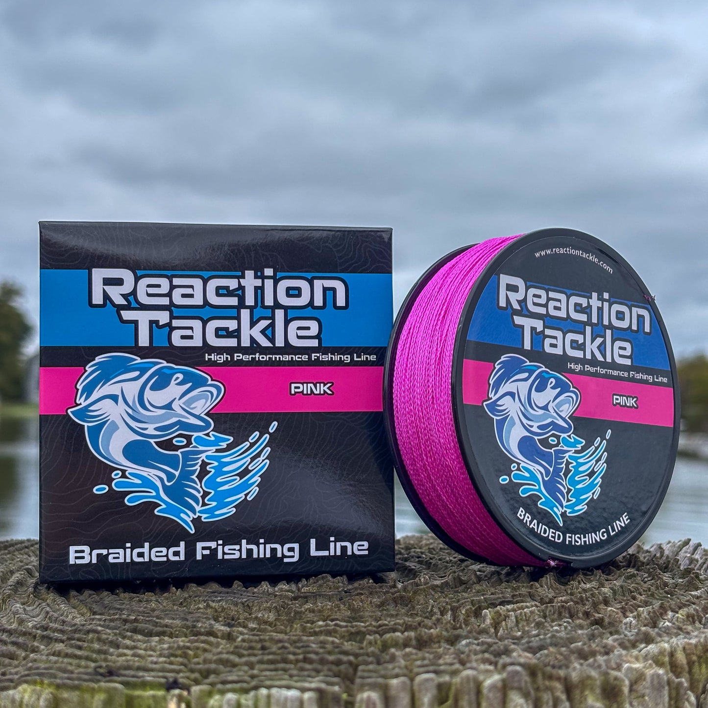 Reaction Tackle Braided Fishing Line - Pink Reaction Tackle