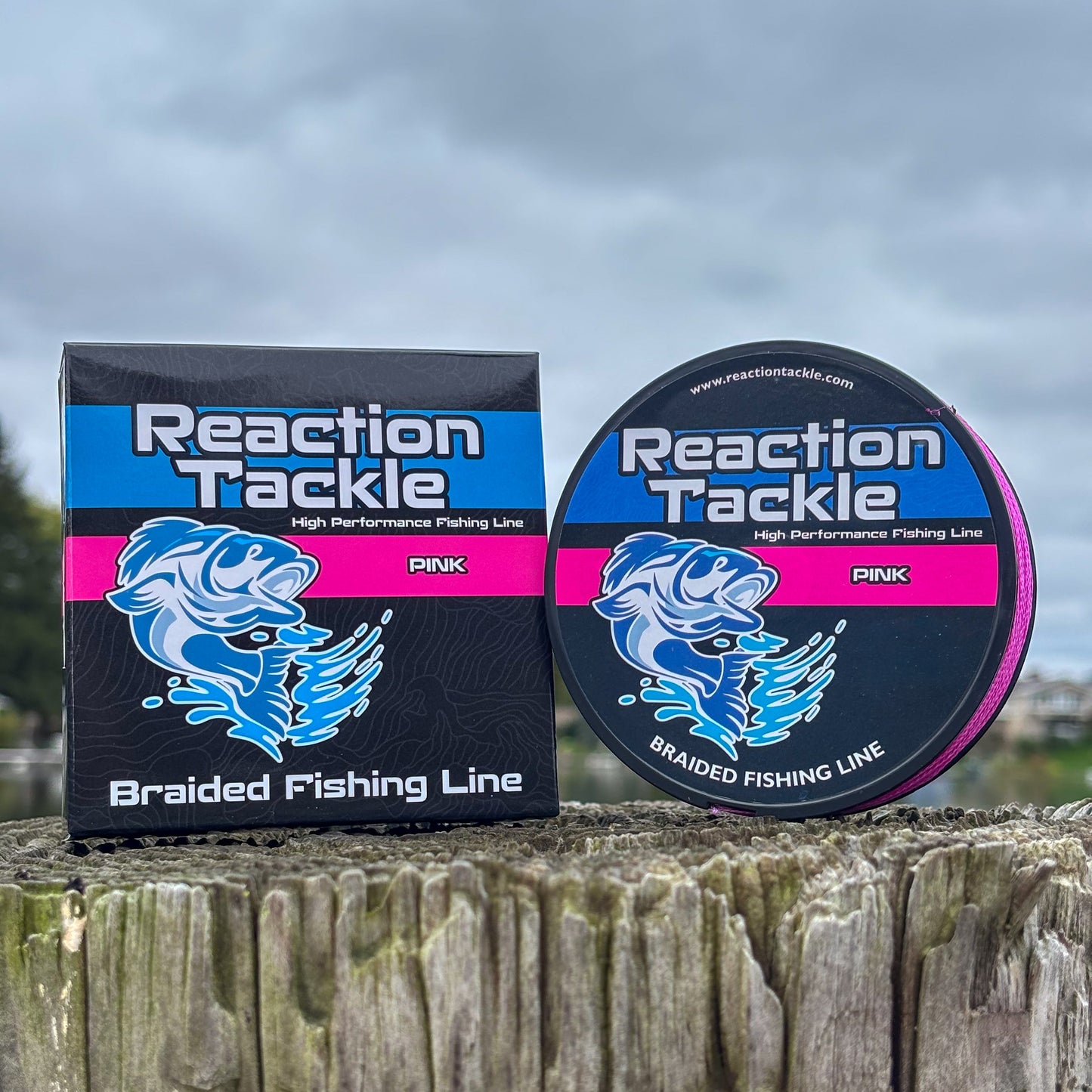 Reaction Tackle Braided Fishing Line - Pink Reaction Tackle