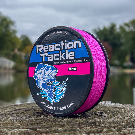 Reaction Tackle Braided Fishing Line - Pink Reaction Tackle