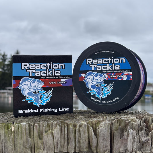 Reaction Tackle Braided Fishing Line - USA Camo Reaction Tackle