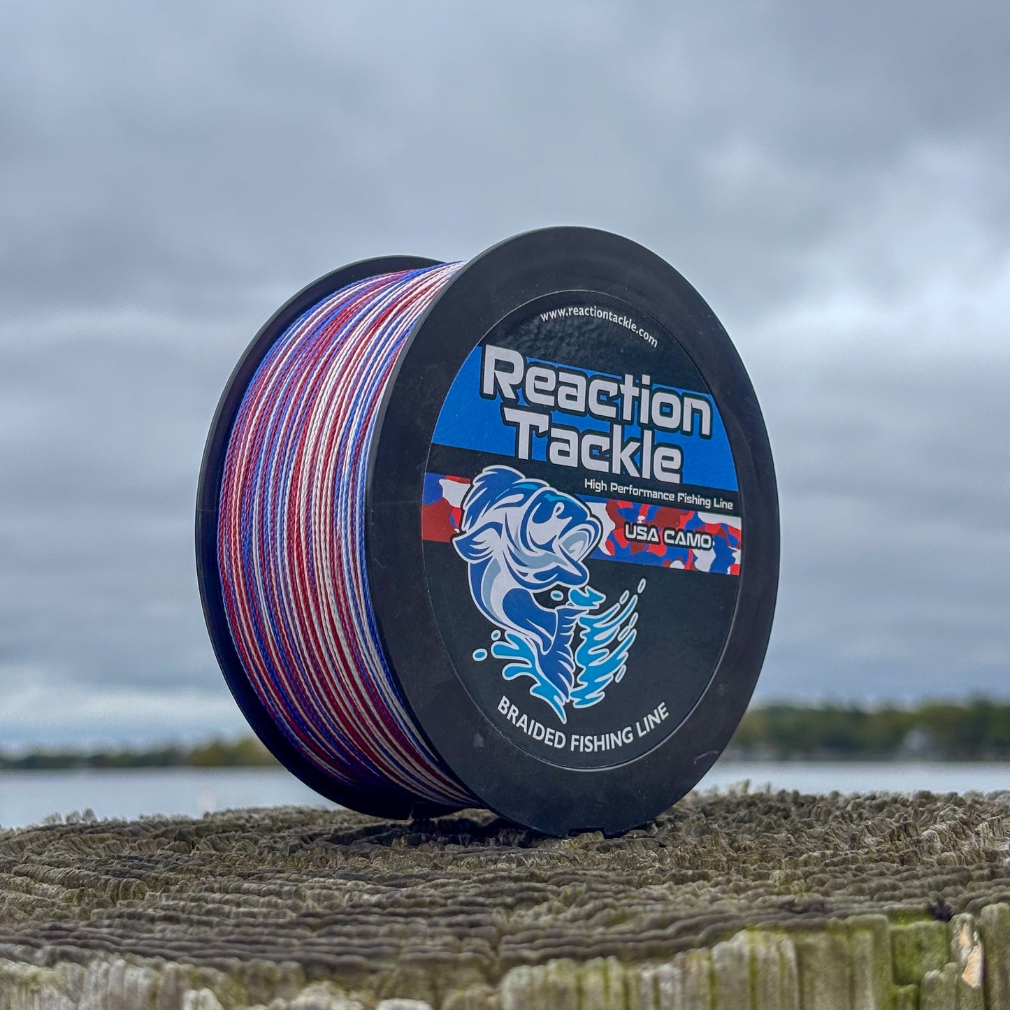 Reaction Tackle Braided Fishing Line - USA Camo Reaction Tackle