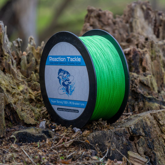 Reaction Tackle Braided Fishing Line - Hi-Vis Green Reaction Tackle