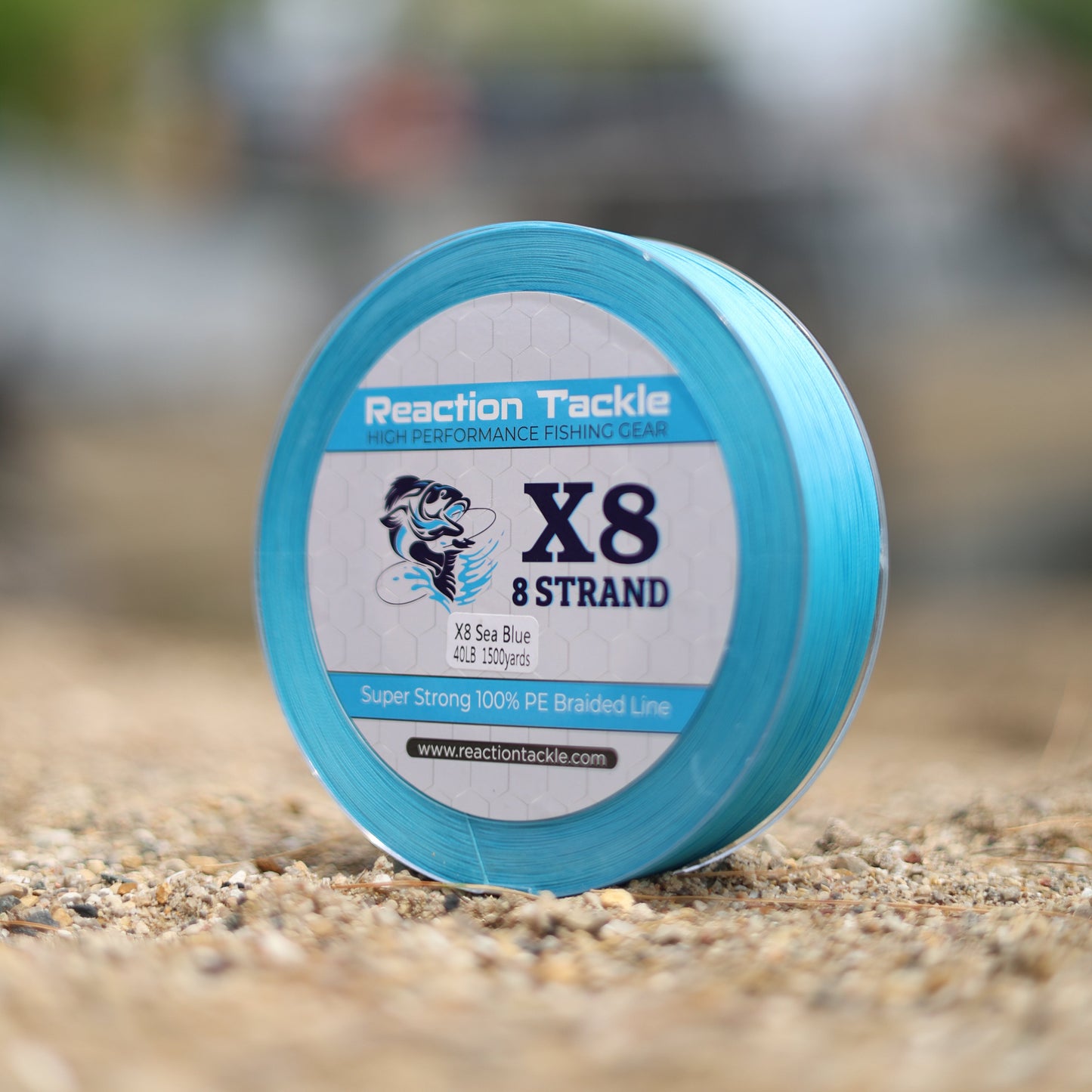 Reaction Tackle X8 Braided Fishing Line - Sea Blue 8 Strand Reaction Tackle