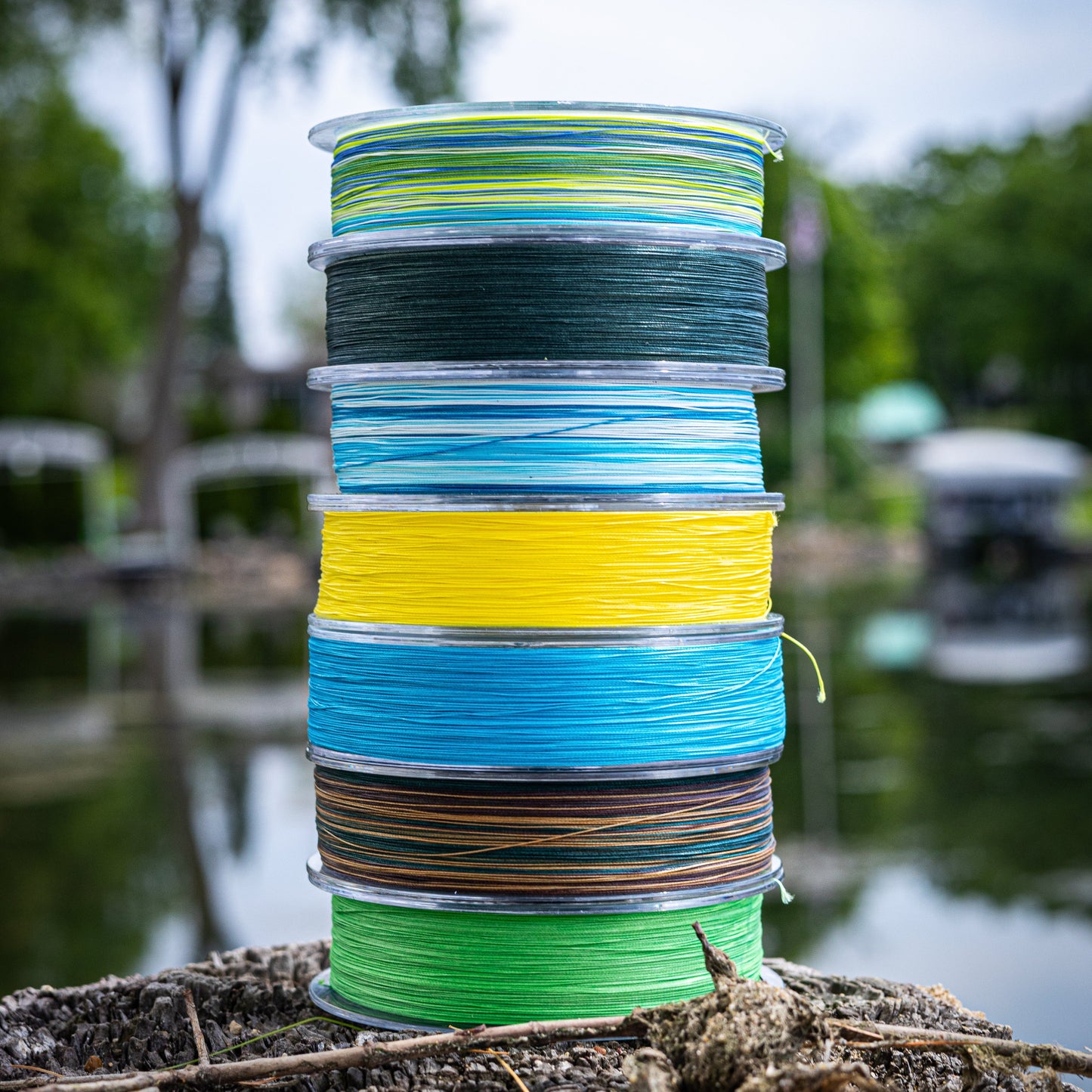 Reaction Tackle X8 Braided Fishing Line - Blue Camo 8 Strand Reaction Tackle
