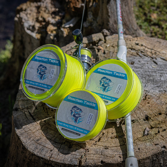 Reaction Tackle Braided Fishing Line - Hi-Vis Yellow Reaction Tackle