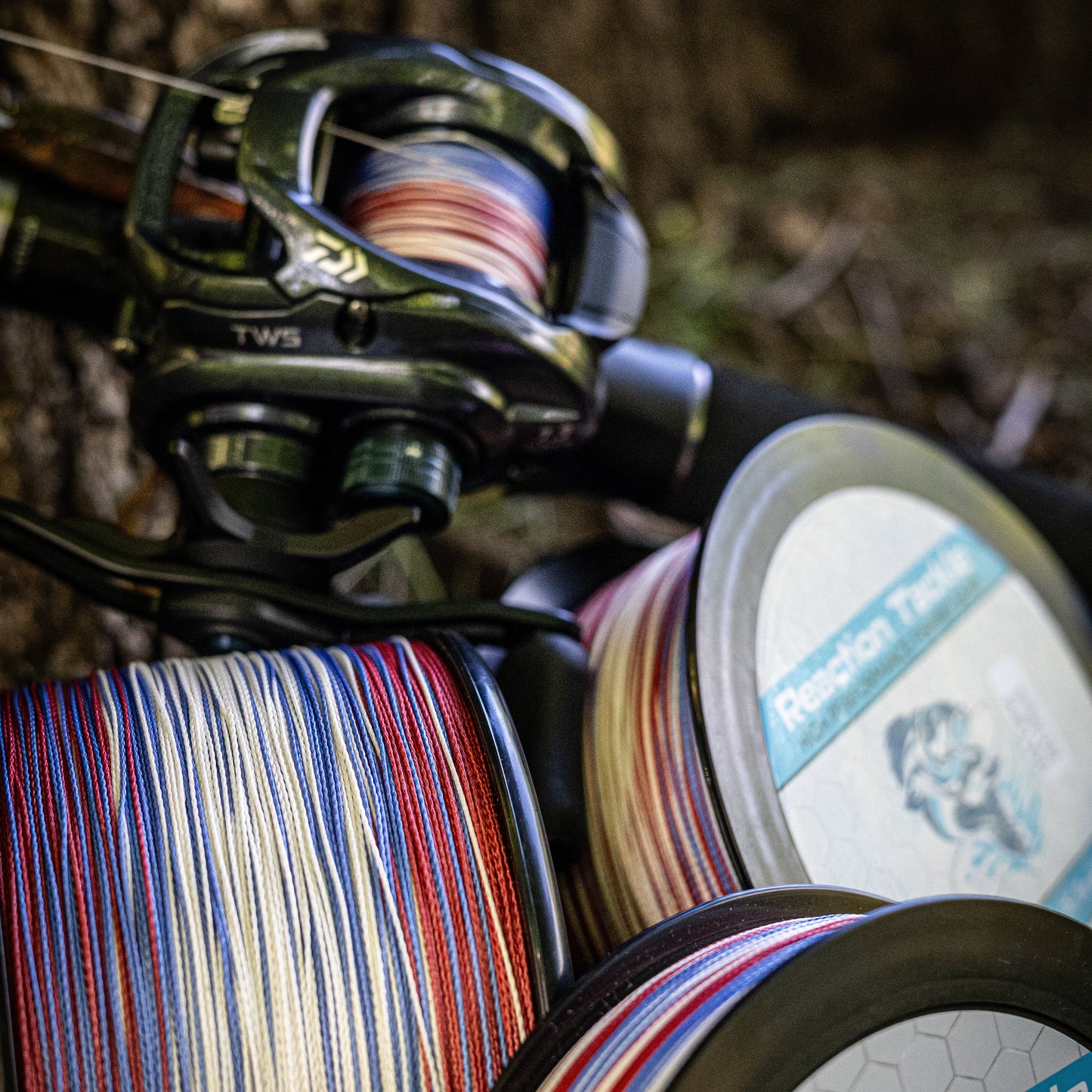 Reaction Tackle Braided Fishing Line - USA Camo Reaction Tackle