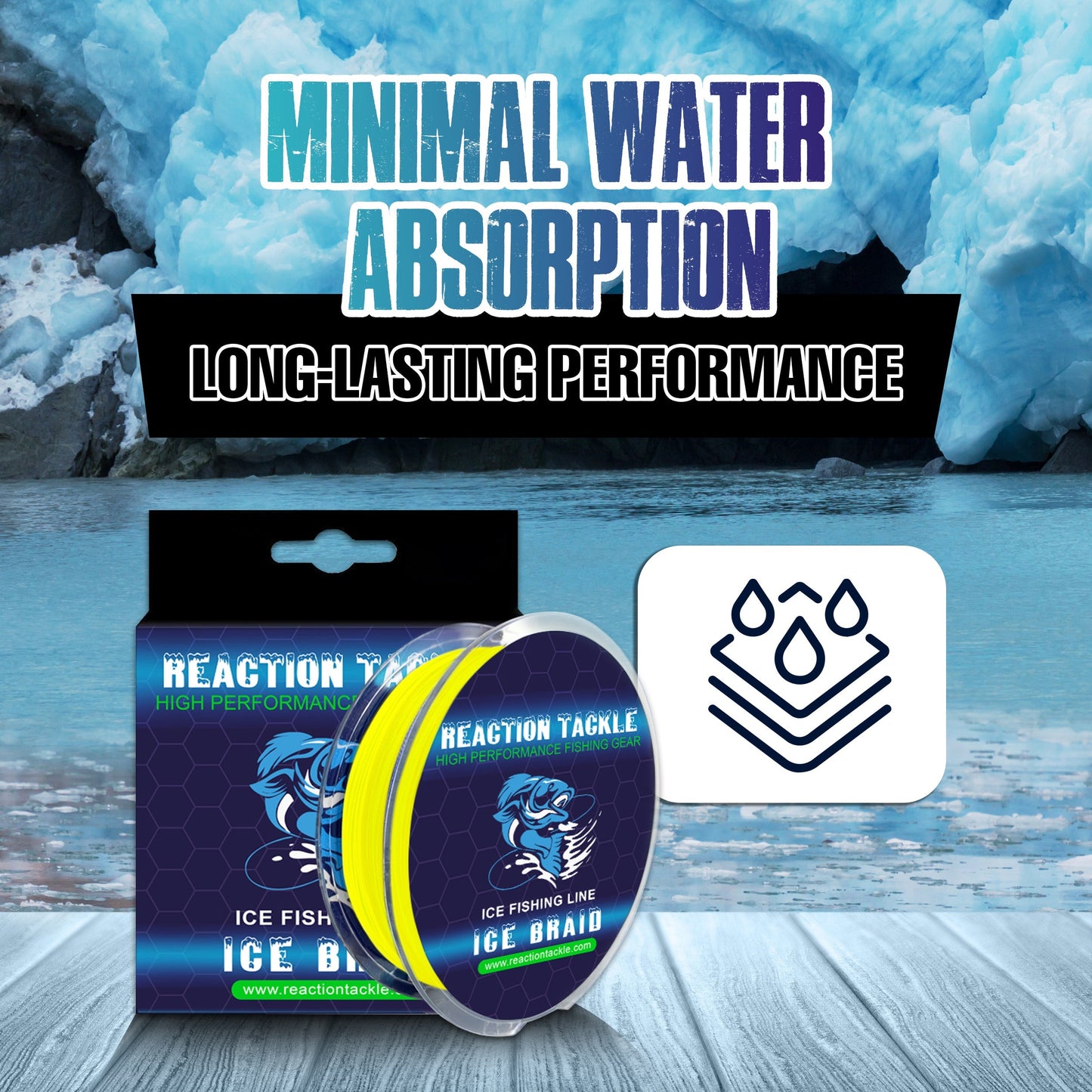 Reaction Tackle Ice Fishing Braided line - 8 Strand Reaction Tackle