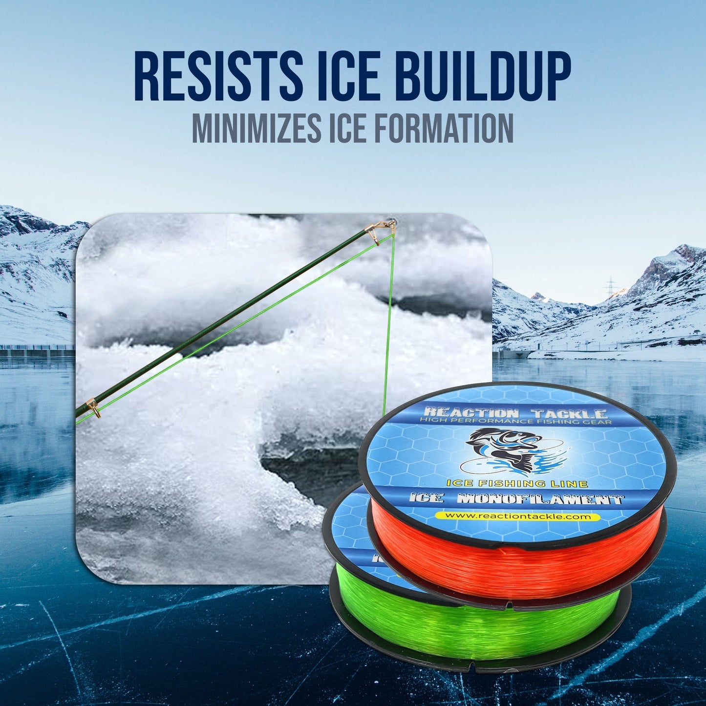 Reaction Tackle ICE Monofilament Fishing Line Reaction Tackle