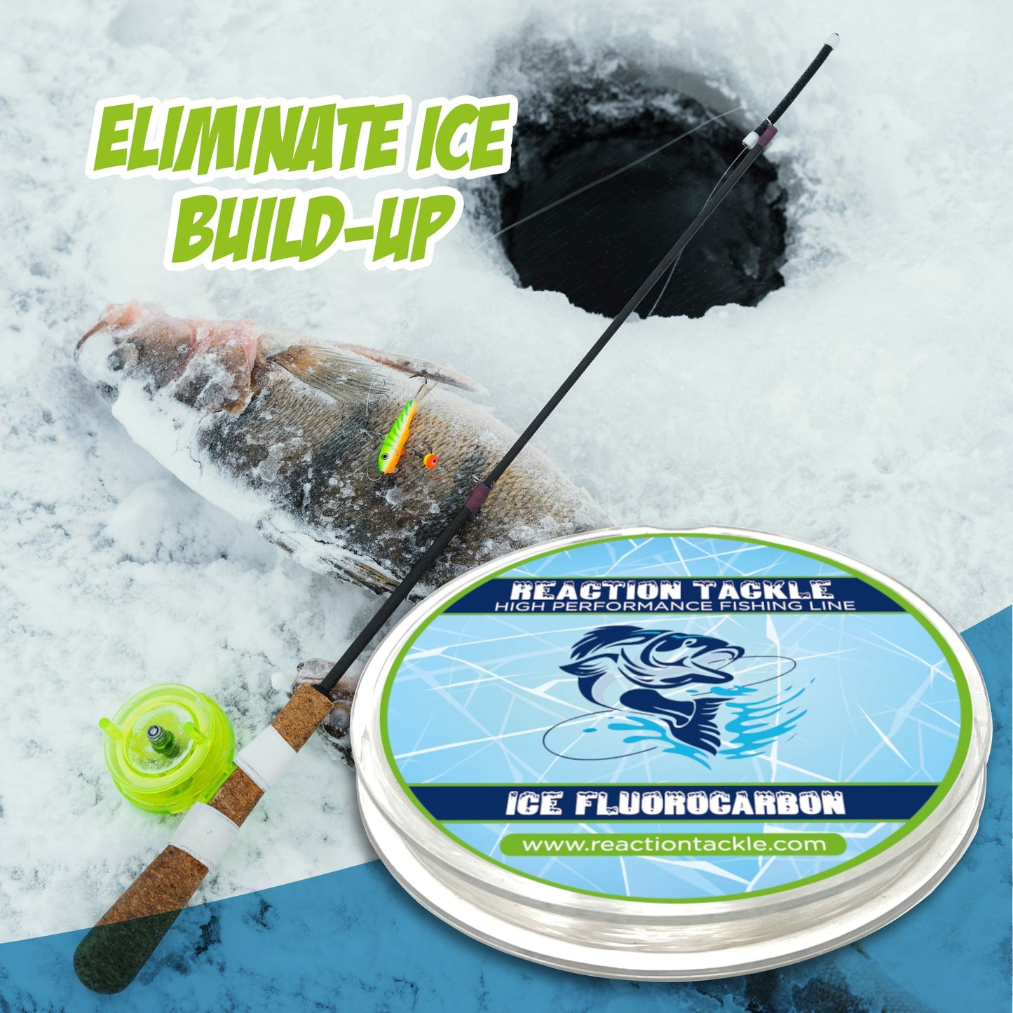 Reaction Tackle Ice Fluorocarbon Fishing Line or Leader Reaction Tackle