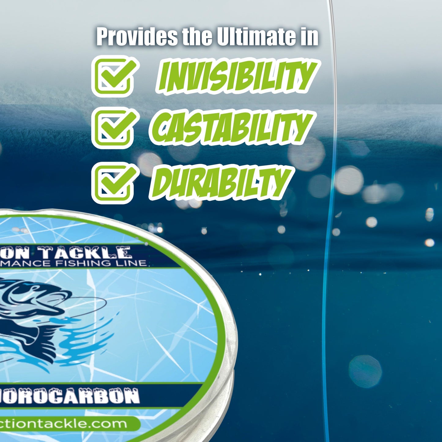 Reaction Tackle Ice Fluorocarbon Fishing Line or Leader Reaction Tackle