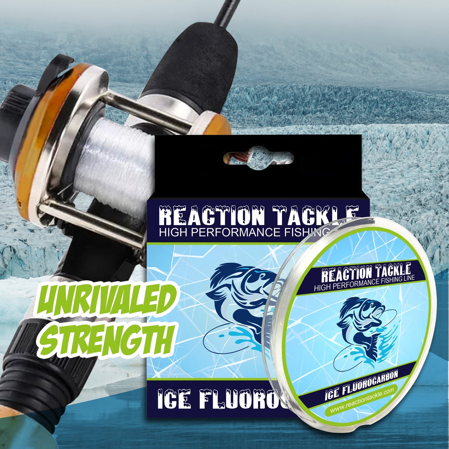 Reaction Tackle Ice Fluorocarbon Fishing Line or Leader Reaction Tackle