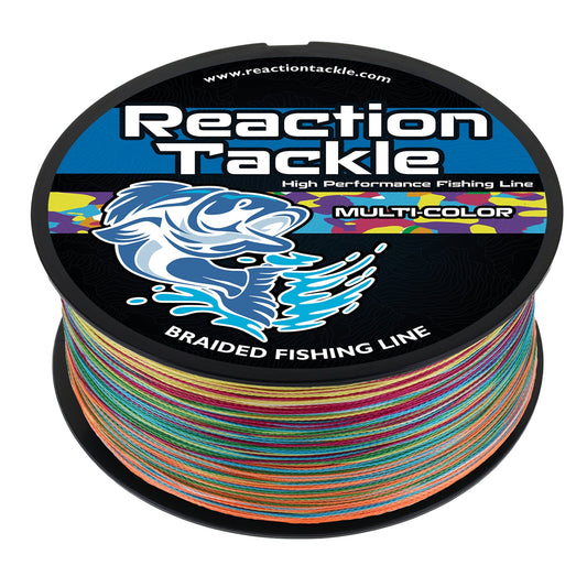 Reaction Tackle Braided Fishing Line - Multi-Color Reaction Tackle