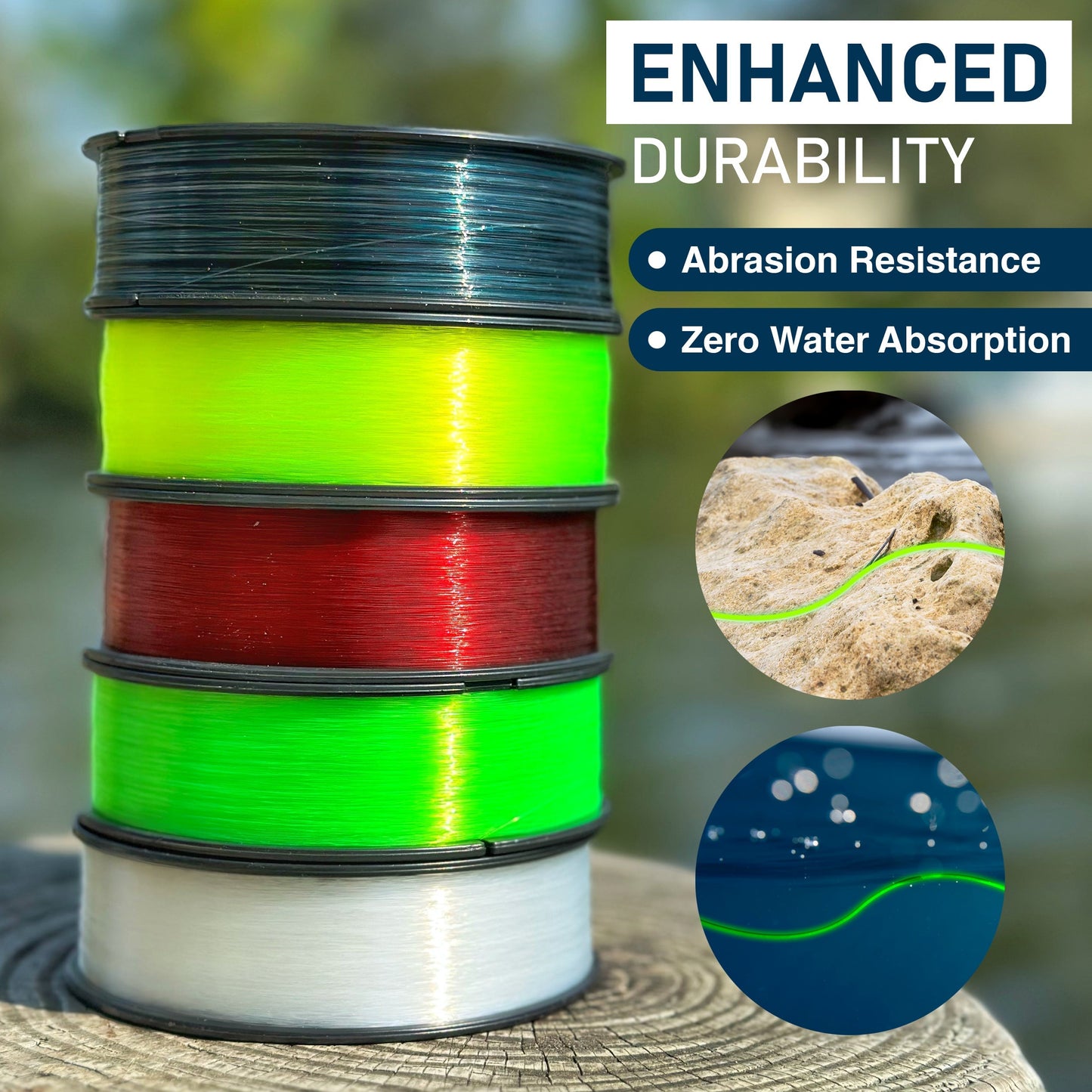 Reaction Tackle Nylon Monofilament Fishing Line 350 yard spools Reaction Tackle