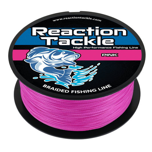 Reaction Tackle Braided Fishing Line - Pink Reaction Tackle