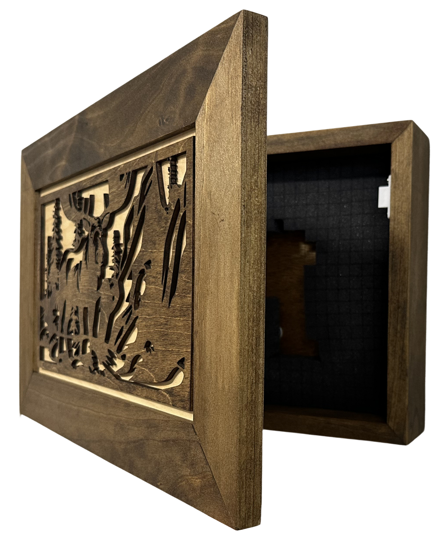 Concealed Moose Wall-Mounted Gun Cabinet – Secure Hidden Storage for Firearms Bellewood Designs