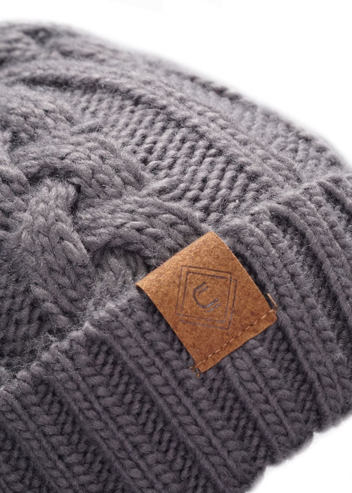 Pom Pom Beanie | Charcoal Girls with Guns Clothing