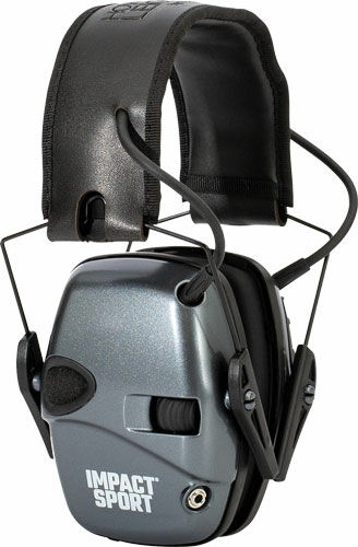 Howard Leight Impact Sport Youth Electronic Earmuffs - Gray/Black Hearing Protection
