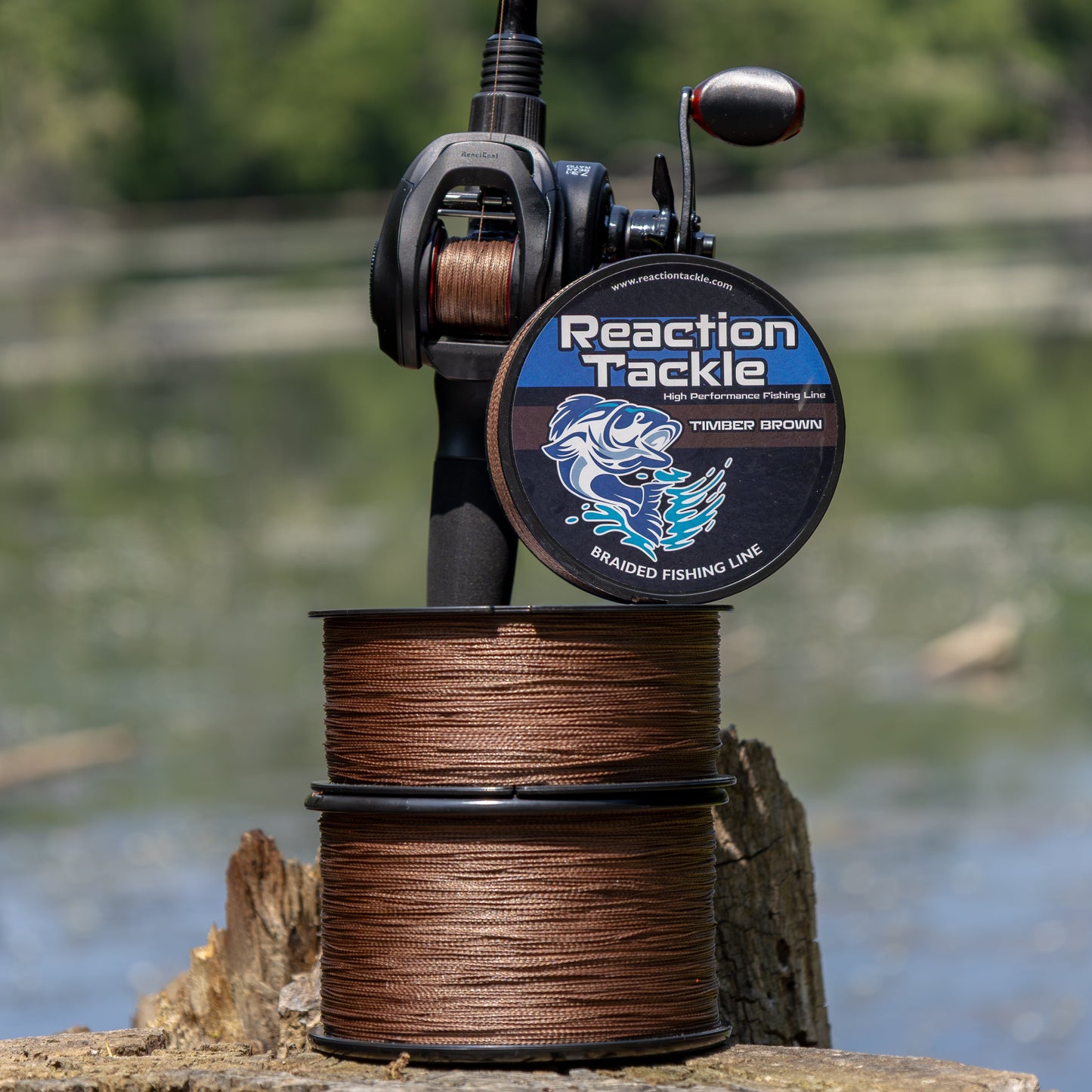 Reaction Tackle Braided Fishing Line - Timber Brown - NEW Reaction Tackle