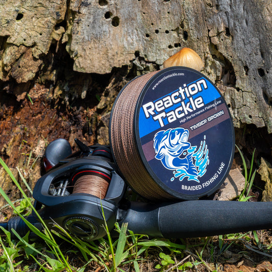 Reaction Tackle Braided Fishing Line - Timber Brown - NEW Reaction Tackle