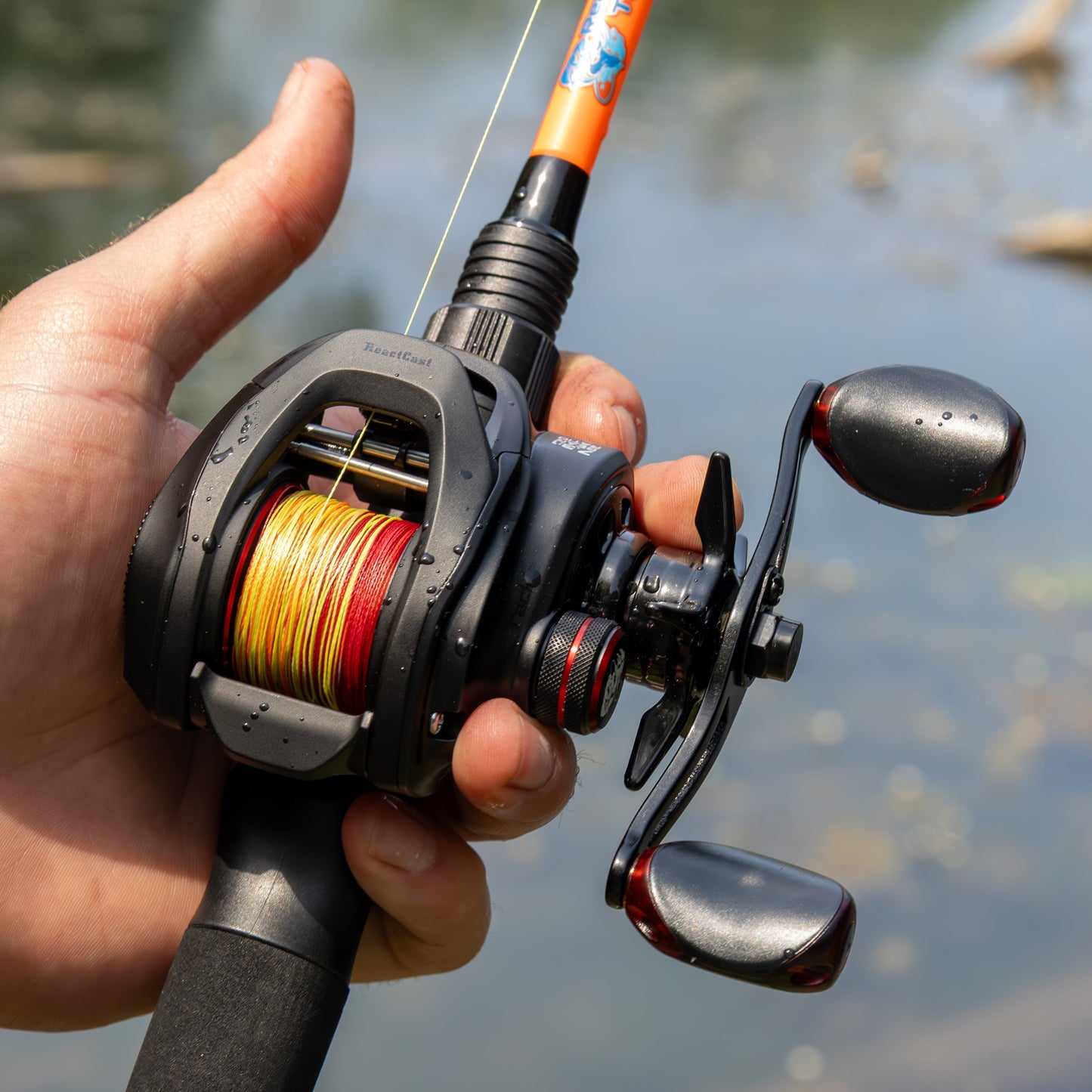 Reaction Tackle Braided Fishing Line - Fire Camo - NEW Reaction Tackle