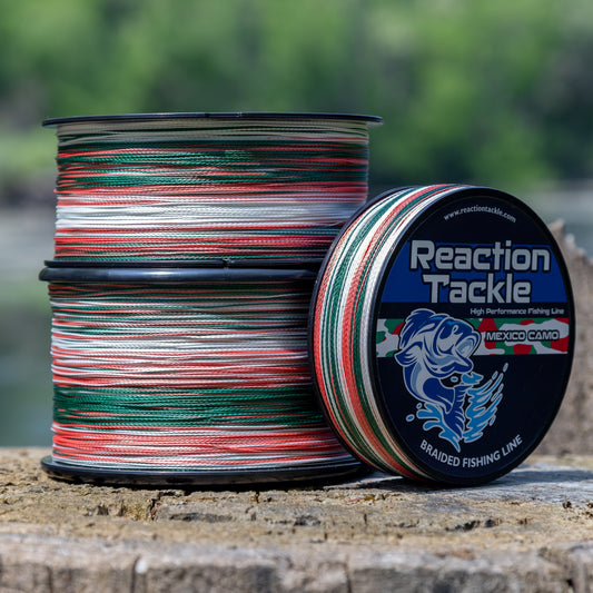 Reaction Tackle Braided Fishing Line - Mexico Camo - NEW Reaction Tackle
