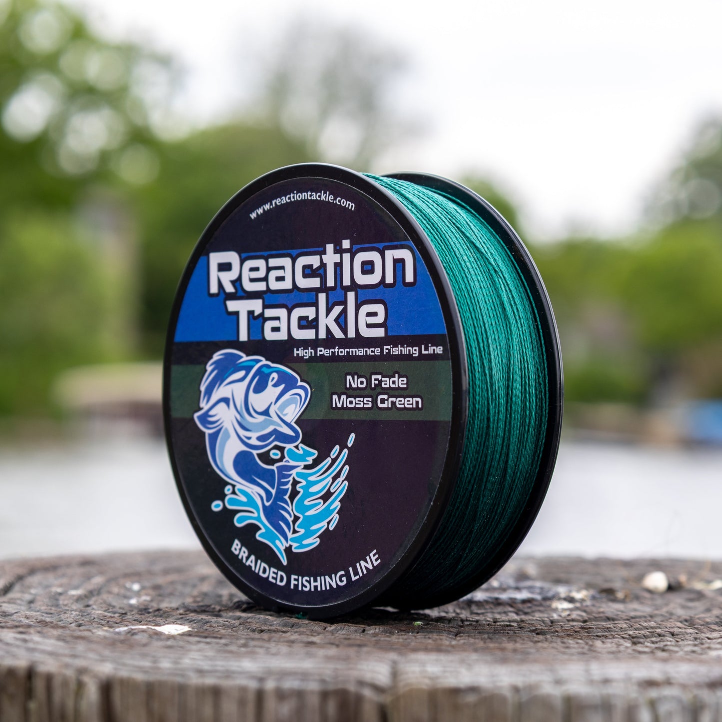 Reaction Tackle Braided Fishing Line - NO FADE Moss Green - NEW Reaction Tackle