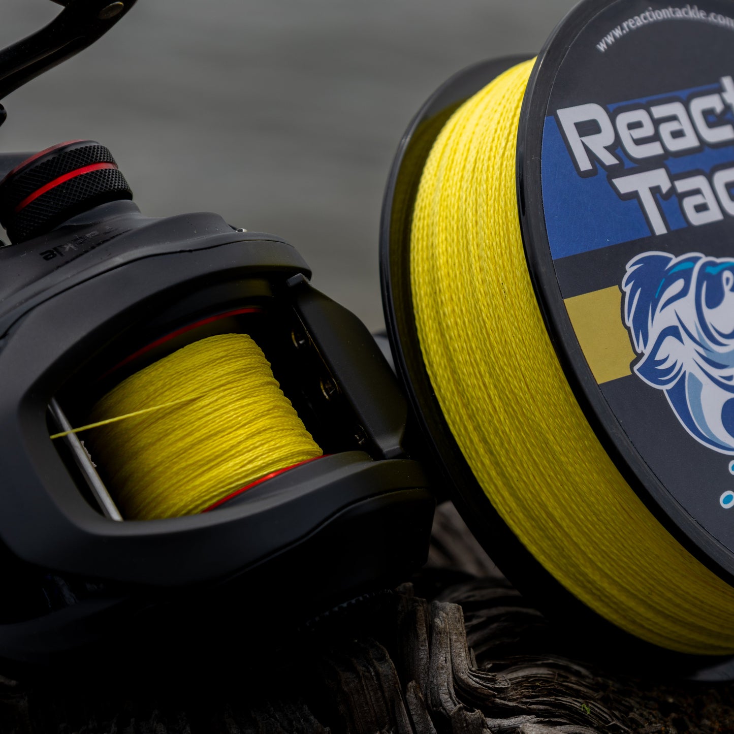 Reaction Tackle Braided Fishing Line - NO FADE Yellow - NEW Reaction Tackle