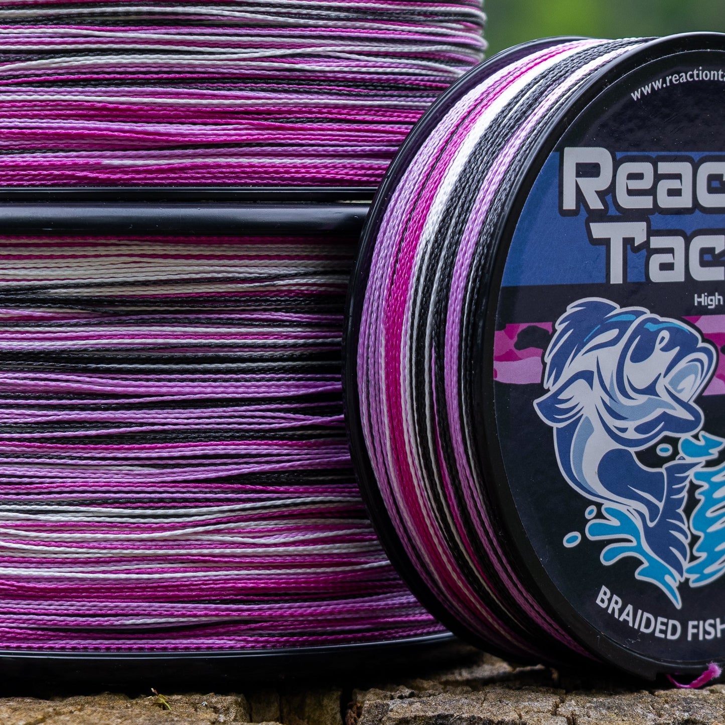 Reaction Tackle Braided Fishing Line - Pink Camo - NEW Reaction Tackle