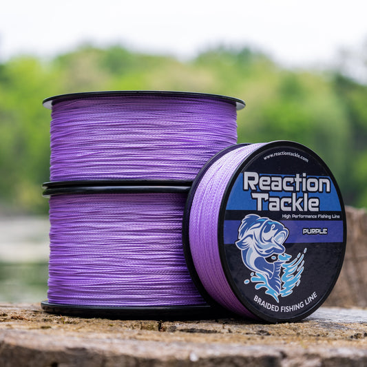Reaction Tackle Braided Fishing Line - Purple - NEW Reaction Tackle
