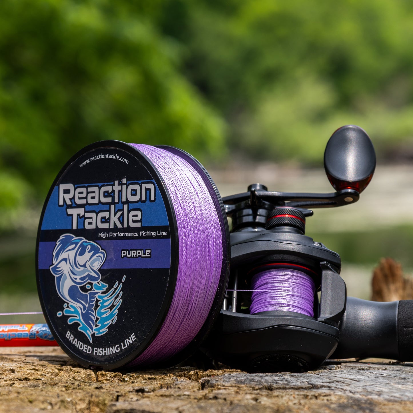 Reaction Tackle Braided Fishing Line - Purple - NEW Reaction Tackle