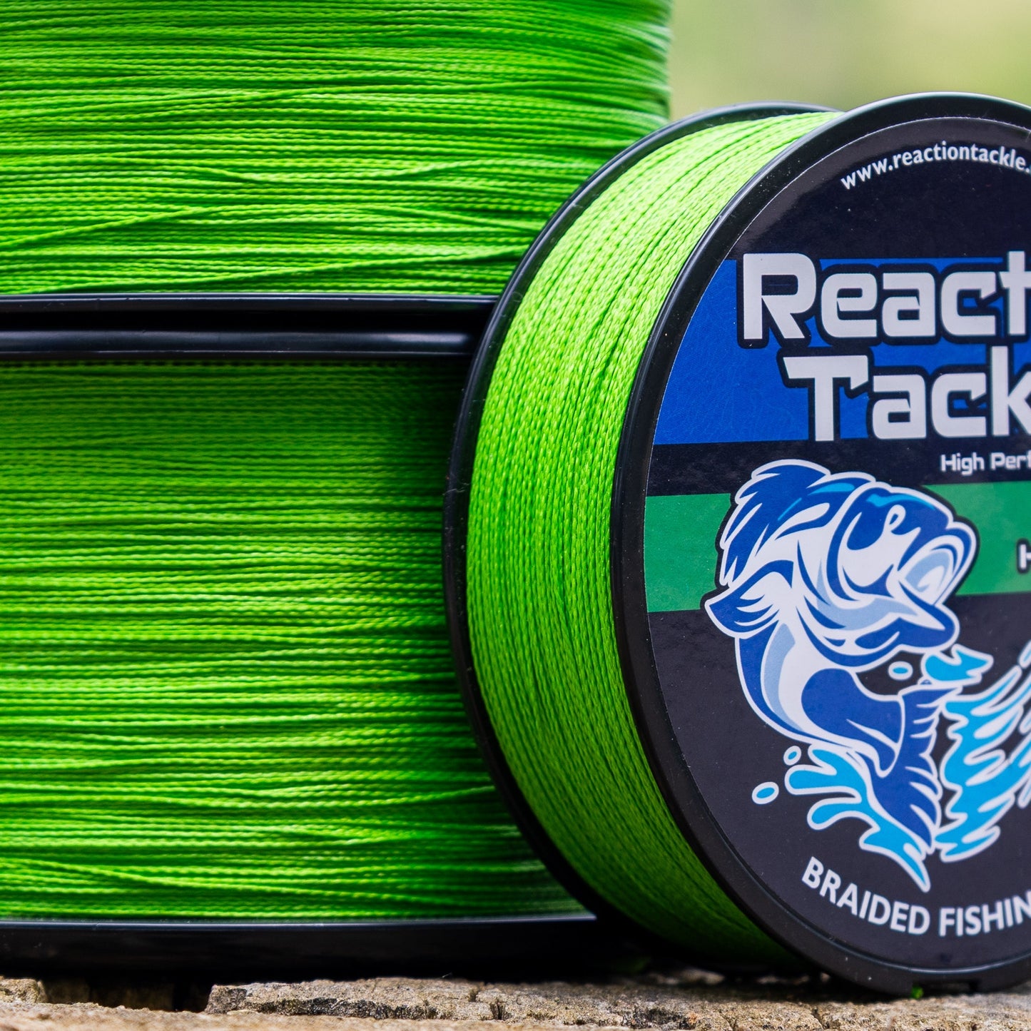 Reaction Tackle Braided Fishing Line - NO FADE Hi Vis Green - NEW Reaction Tackle