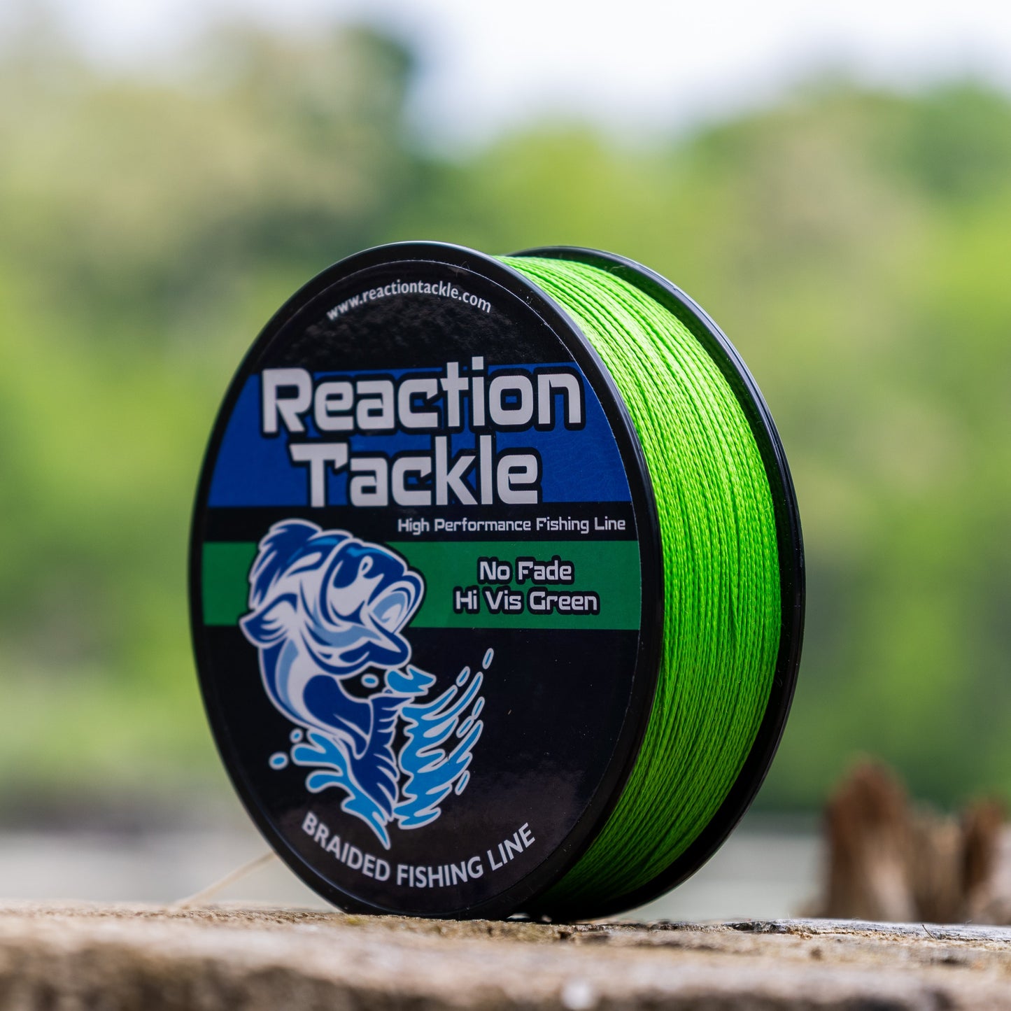 Reaction Tackle Braided Fishing Line - NO FADE Hi Vis Green - NEW Reaction Tackle
