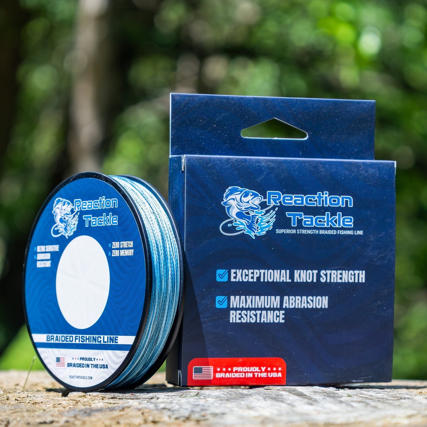 Reaction Tackle BRAIDED IN THE USA Fishing Line- 4X- NEW Reaction Tackle