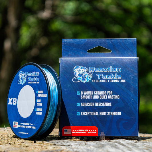 Reaction Tackle BRAIDED IN THE USA Fishing Line- 8X- NEW Reaction Tackle