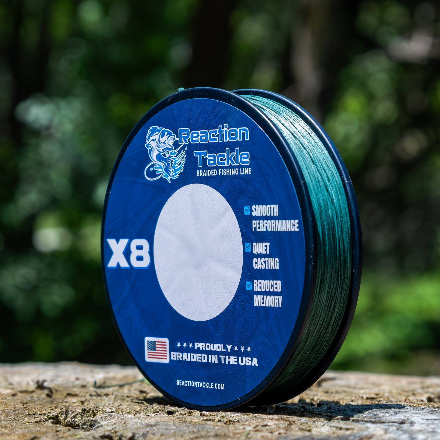 Reaction Tackle BRAIDED IN THE USA Fishing Line- 8X- NEW Reaction Tackle